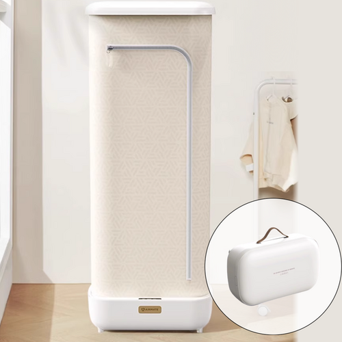 칼리도 접이식 휴대용 의류관리기 건조기 냄새제거 미니, 실버그레이(리모컨버전)