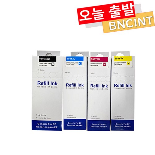엡손 T03Y 재생잉크 L4150 L4160 L6160 L6170 L6190, 엡손 T03Y100 호환 - 검정, 1개
