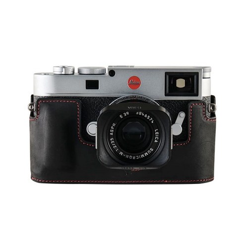 오버베르트 Leica M11 Half Case - Hydrophobic/Open Type Black - Red, 1개