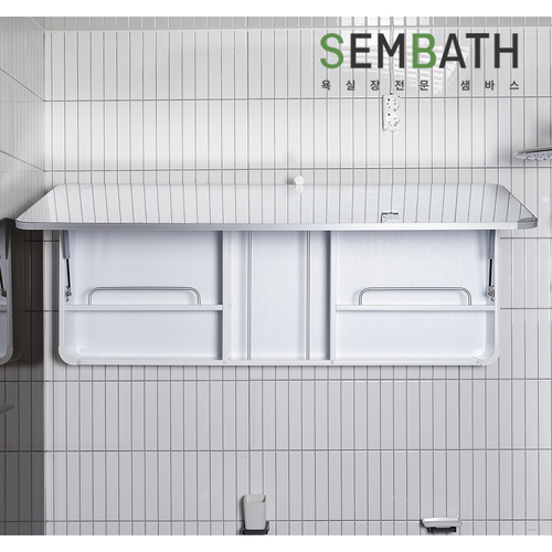 샘바스 라운드 플랩장 W1200xH500, 화이트, W1200 x H500, 1개