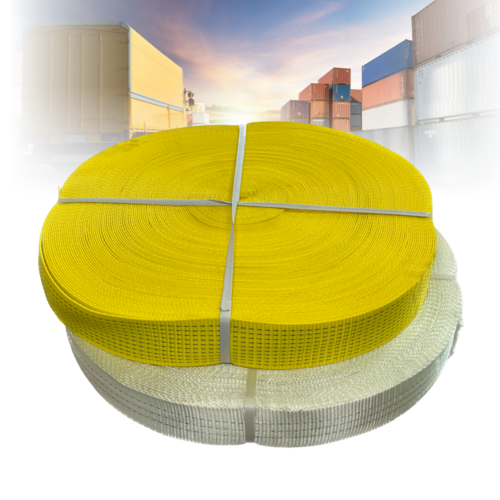 아이맥스몰 75mm 10톤용 화물 고정 벨트 웨빙바 깔깔이바 자동바 100M, 화이트, 1개