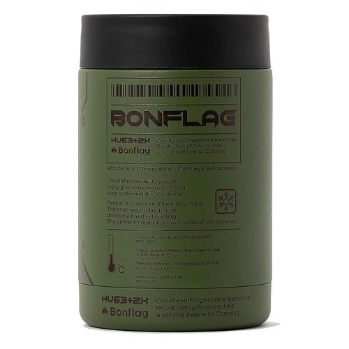 BONFLAG Tactical 캔 쿨러 355ml(12온스) 및 473.2ml(16온스) 캠핑 맥주 단열재 홀더 냉각기 (355ml(12온스) 코요테 탠), 12oz_Olive