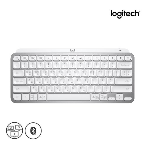 로지텍 MX KEYS MINI 블루투스 무선 텐키리스 키보드, 페일그레이, YR0084, 기타