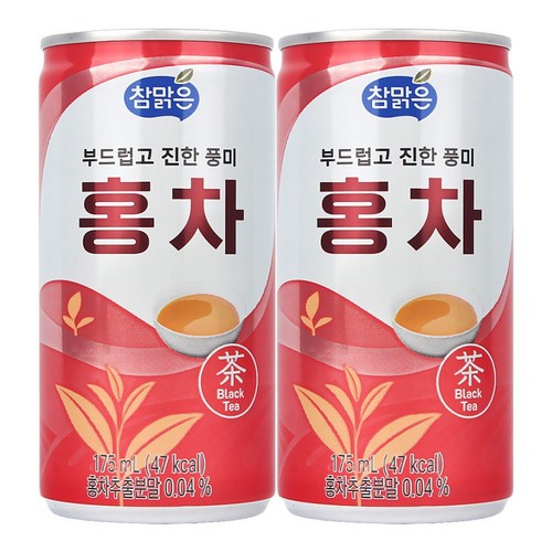 참맑은 홍차 음료 업소용 175ML 90캔, 90개