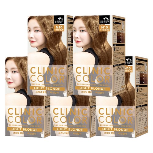 꽃을든남자 크리닉 칼라 염색약, N10 아주밝은황금빛, 5개