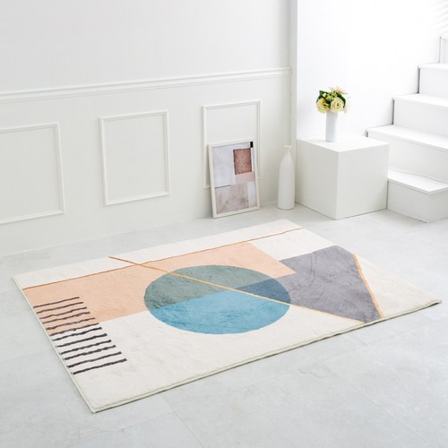 홈메이드 먼지없는 거실 러그 사계절 카페트 워셔블 대형 매트 4번