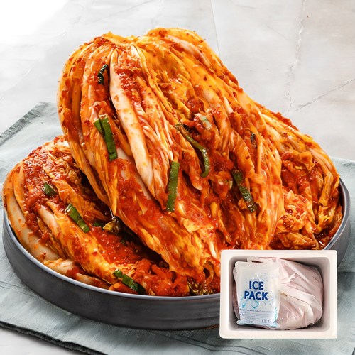 완찬 시원한 고향 배추김치 아이스박스 포장, 2kg, 1개