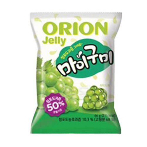 오리온 청포도과즙 그대로 마이구미, 66g, 10개