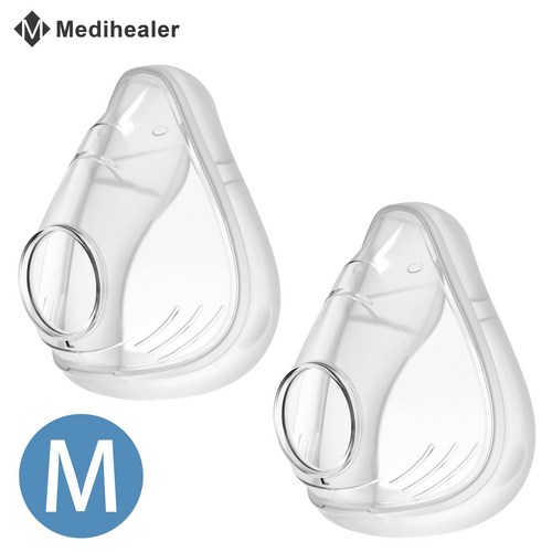 메디힐러 CPAP 양압기 풀페이스 마스크 쿠션 1+1 교체용 레즈메드 AIRFIT F20 쿠션이랑 호환 가능-M, 2개