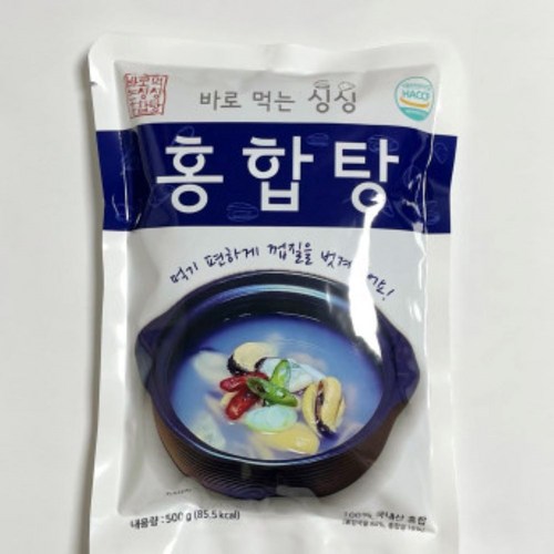 싱싱푸드 청정 남해안 바로 먹는 싱싱 홍합탕, 6개, 500g