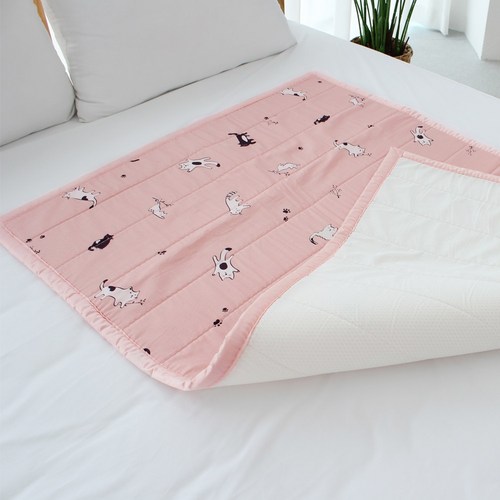 라인하우스 유아 순면 매트 10T 90x140cm, 1개, 핑크캣