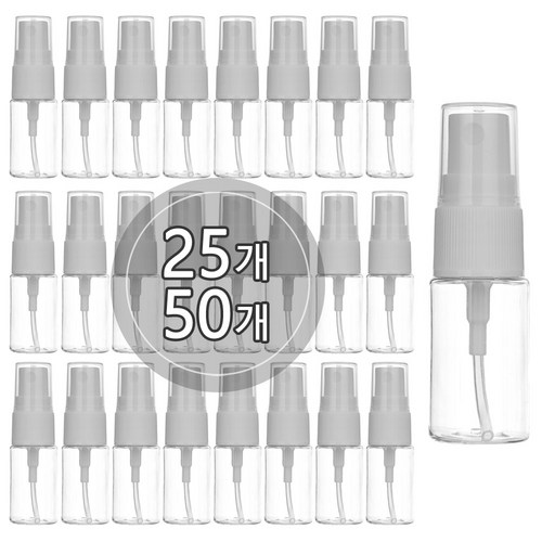 [25개묶음판매] 스프레이용기 10ml 15ml 20ml 30ml 40ml, 검정캡, 25개, 10ml 투명용기