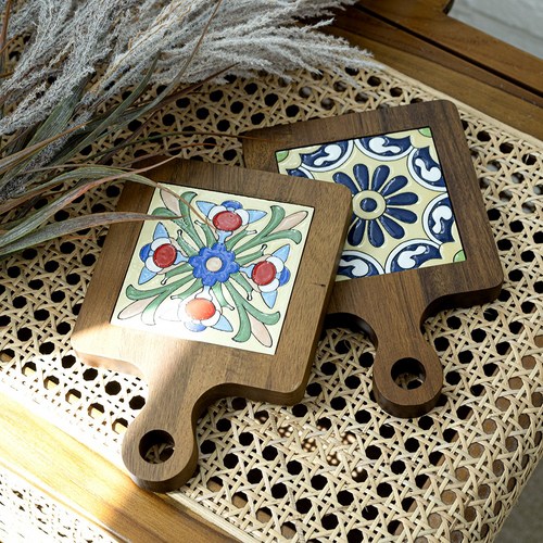 돌답례품 결혼 집들이 고희 개업 북유럽 우드 타일 냄비받침, 4번, 1개