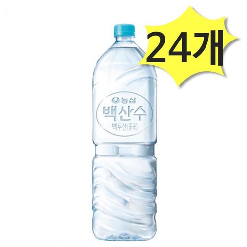 농심 백산수 무라벨 2L x 24개 생수 물2리터, 24개, 2L