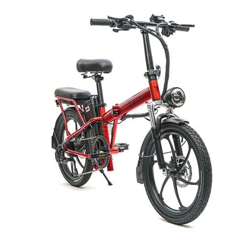 타이탄700 전기자전거 48v 13ah 500와트 분리형 배터리 접이식자전거 자전거도로주행가능, PAS단독모델(면허X), 레드RED