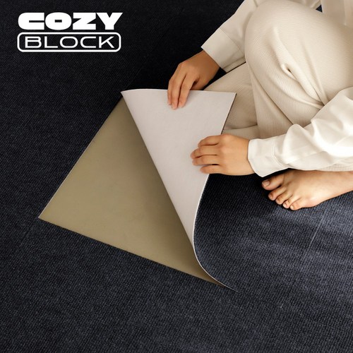 코지블럭 흡착 타일 카페트 논****** 바닥 매트, 딥 그레이 (50x50cm), 10개