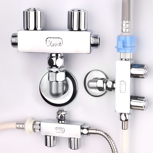 베란다수도꼭지 세탁기밸브 와이넷 두갈래 슬림밸브, 와이넷두갈래슬림밸브, 1개