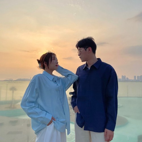 린넨파스텔커플룩