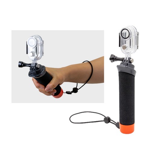 인스타360 GO 3S 3 호환 다이브 케이스 퀵릴리즈 플로팅 그립 키트 수중 방수 하우징 셀카봉 insta360, 1개, GA54+GB13