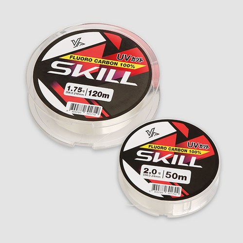 SKILL 후로로카본 쇼크리더 카본목줄 일본산, 120M, 0.8호, 1개