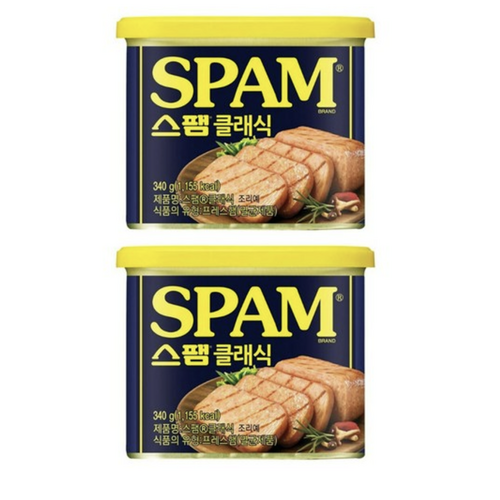 클래식 스팸햄 백설 340g 스팸통조림 햄캔, 2개
