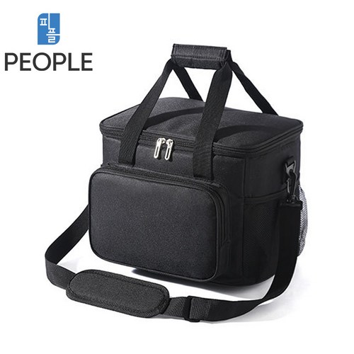 피플 멀티포켓 피크닉 가방 15L 25L 보냉백 그레이 블랙, 블랙 대형, 1개