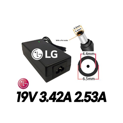 LG 엘지 LED TV모니터전용 PA-1650-64LG-LF PSAB-L206A LCAP40 DA-65F19 PA-1650-68LG-LF-1호환 19V 3.42A 국산로더스어댑터, 어댑터만, 1개