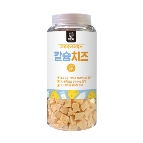 자연애 프로바이오틱스 유산균 강아지 져키 간식, 칼슘치즈, 2개, 450g