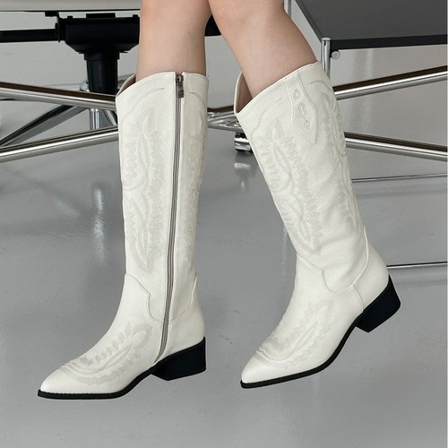 나나구두 스틸레토 스티치 웨스턴 부츠 4.5cm