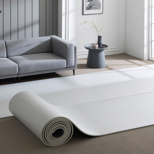 삼바텍 PVC 층간소음방지 롤매트 15mm 폭 140cm x 길이 8m, 울스트라이프_그레이