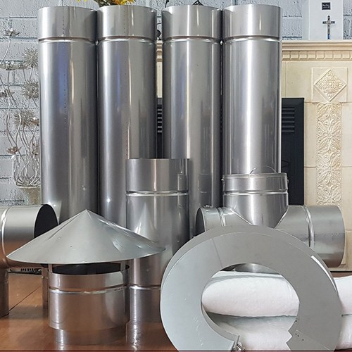 150mm 스텐연통 / 두께운 0.6t 로 제작 /화목난로 연통 /벽난로 연통 /보일러 연통, 보호망