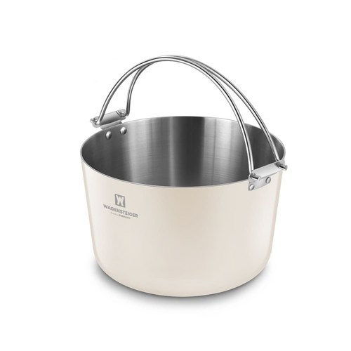 바겐슈타이거 인덕션 캠핑 통3중 스텐 스튜팟 24cm, 1개, 크림