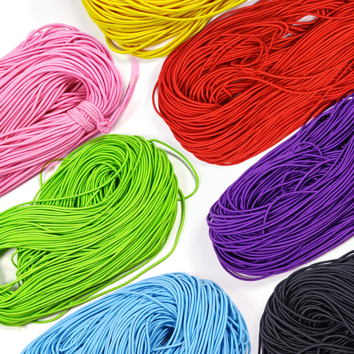 칼라고무줄 둥근고무줄 대용량 타래 2mmx50M 만들기 꾸미기 공예 재료, 1개, 10. 하양