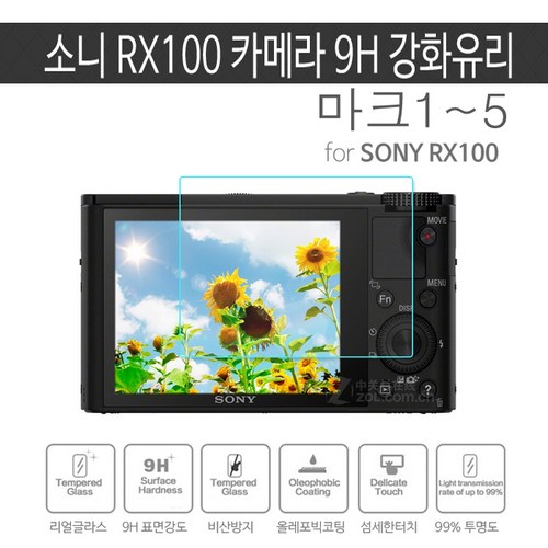 이너스 소니 DCS-RX100 9H 강화유리 필름, 1개, DCS-RX100 마크1-5