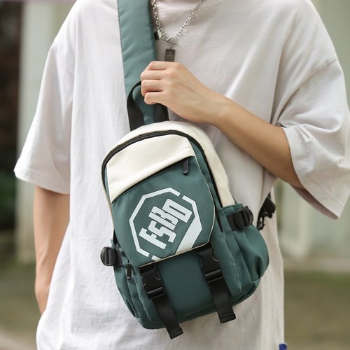 IEDUOS 커플 크로스백 남여공용 캐쥬얼 슬링백 크로스 캐주얼 심플 메신저 키링 학원가방 미니 책가방