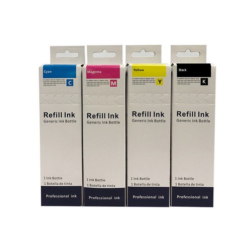 [엡손] T664 L100 L200 L300 L485 L565 L385 L365 L360 T664100 무한리필잉크, 검정/파랑/빨강/노랑 각1개씩, T6641-4 (4개가격), 1개