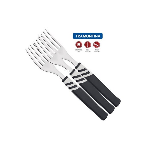 트라몬티나 아말피 테이블포크 3개입 양식기 커트러리 미끄럼방지 폴리러버, 단품, 3개