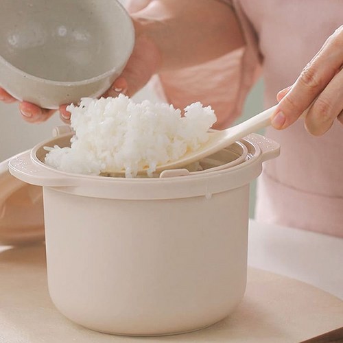 당내리 저당밥솥 카롤라이트 트레이 미니 자취생 전자레인지, 본품2개, Cream