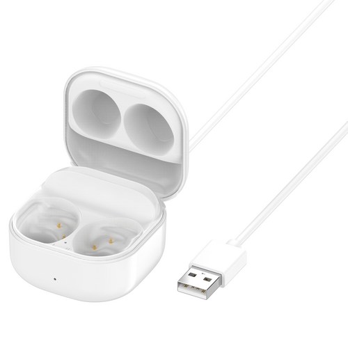 시하마 갤럭시버즈FE Galaxy buds FE 충전 케이스 SM-R400N 호환, 화이트