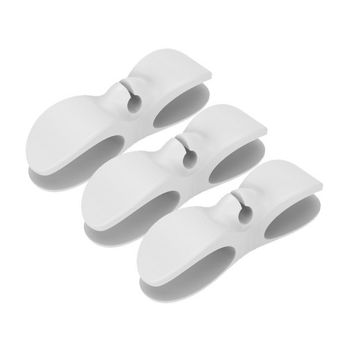 생활양식 전선 정리 클립 홀더, 3개, 화이트