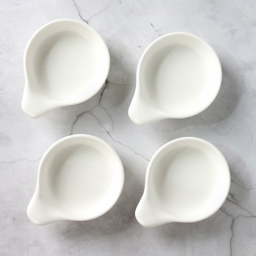 칠린 크리미 핸들 종지 7.7cm 4개세트, 2) 화이트4p, 4개