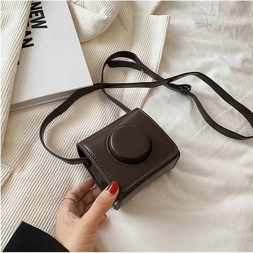 당일배송 미니 카메라 크로스 숄더 가죽백 가방