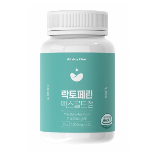 올데이원 락토페린 맥스 골드정 3000mg 고함량 60정