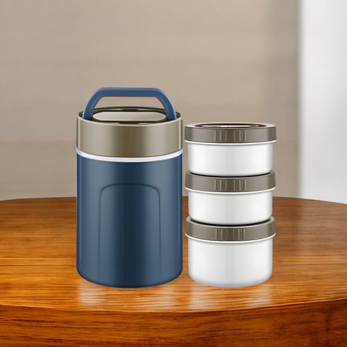 코코리브 스텐 316 보온도시락, 1세트, 블루