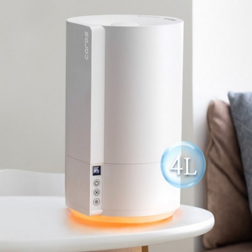 캐로스 UV살균 LED 대용량 무드등 자연식 가습기, CH-U300, 화이트
