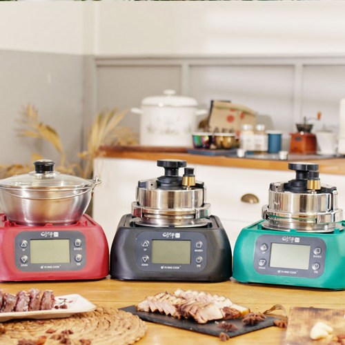 쿡스랩 밥도둑렌지 미니 소형 솥밥 돌솥밥 미니압력밥솥 인덕션솥밥 돌솥밥기계, 프리미엄 세트, 레드, 1개