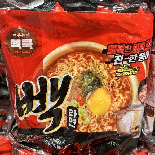 매콤한 비법국물 진한풍미 백종원의 빽쿡 빽라면 115g*4, 1개 - 라면 국물 추천