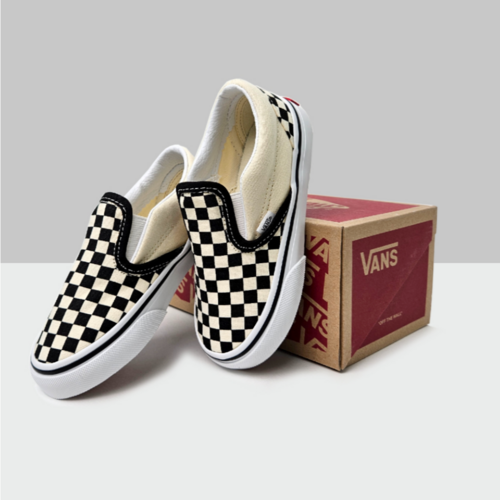 [국내정식매장] 반스 키즈 운동화 VANS KIDS 클래식 ******온 토들러 - (체커보드) 블랙:화이트 Classic Slip-On VN000EX8BWW1