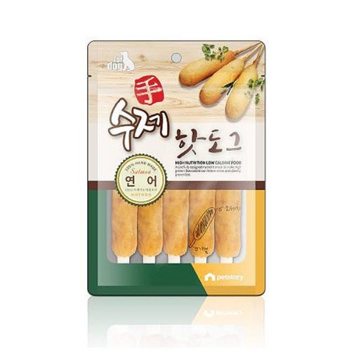 펫스토리 수제 핫도그, 연어, 100g, 3개