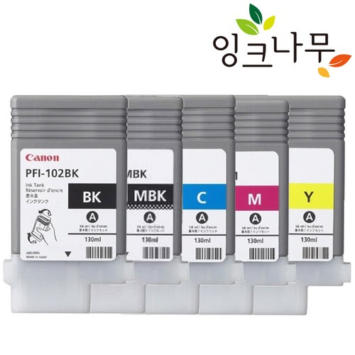 캐논 PFI-102 정품 플로터잉크 IPF510 605 610 655 750 Artist, PFI-102 검정(BK)/정품, 1개